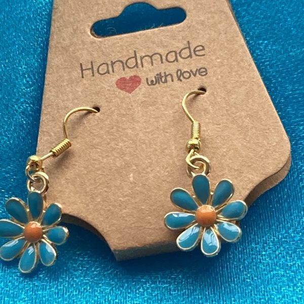 Earrings – Daisy ( teal)